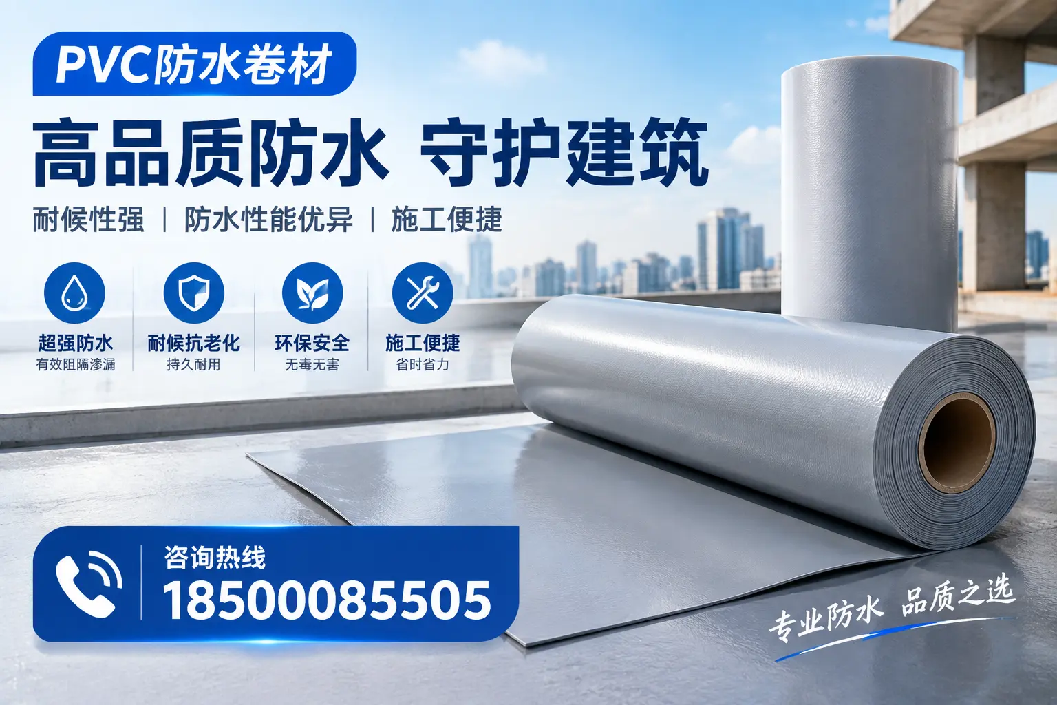 PVC防水卷材的防水效果评测，适合保山的科学依据